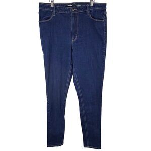 Old Navy Womens High-Rise Super Skinny Jeans Size 16 Tall Dark Wash VGUC